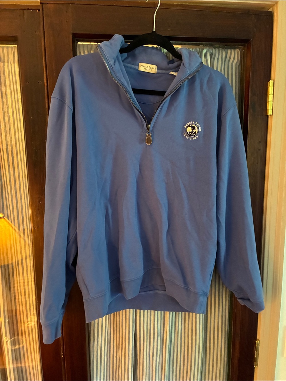 Pebble Beach Men's Half-Zip Sweatshirt - Blue